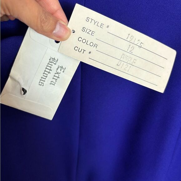 Che Studio by Kathy Che Royal Cobalt Blue Formal Dress & Evening Jacket Size 12 - Picture 12 of 13